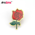 Wholesale Custom Cheap Metal Bulk Korean Magnet Rhinestone Flower Brooch Pin